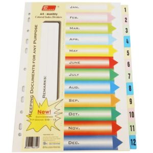 Phân trang giấy 12 màu